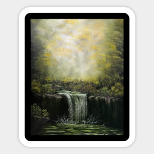 Deep Forest Waterfall Sticker